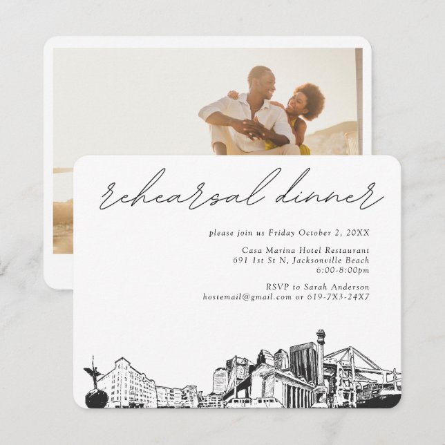 Cartão de gabinete do convite para ensaio de Jacks (Frente/Verso)