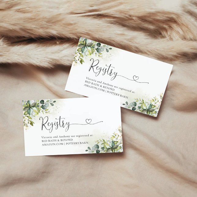 Cartão de gabinete do registro Greenery (Criador carregado)