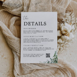Cartão de Gabinete Greenery-The Details Wedding