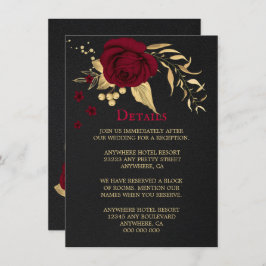 cartão de gabinete para detalhes florais em ouro b