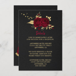 cartão de gabinete para detalhes florais em ouro b