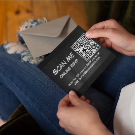 Cartão de gabinete preto e branco com foto de códi