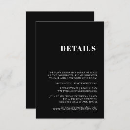 Cartão de gabinete preto e branco Elegante e Trend