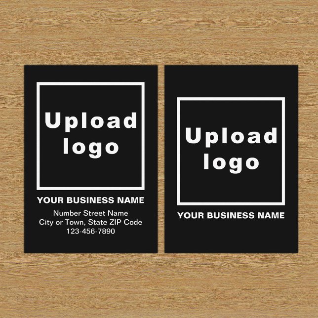 Cartão de gabinete preto para empresas (Build brand name awareness. Your business brand on black enclosure card.)