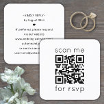 Cartão de Gabinete quadrado de Website de Casament<br><div class="desc">Simplifique as respostas de RSVP e forneça todos os detalhes importantes com as placas de gabinete quadrado de código QR modernas. Toda a redação é simples de personalizar. A parte traseira do cartão inclui quaisquer detalhes adicionais da sua escolha, como site, solicitações especiais, resposta por data, etc. Quando os convidados...</div>