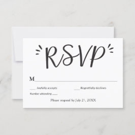Cartão de gabinete RSVP de Casamento