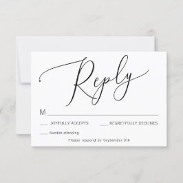 Cartão de gabinete RSVP de Casamento de Knot