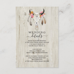 Cartão de Gabinete Rustic Antler Light Wood Detail