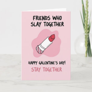 Cartão de Galentines Day para Amigas que Conquista