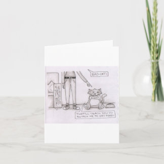 cartão de gato engraçado