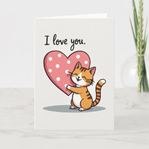 Cartão de Gato Eu Te Amo
