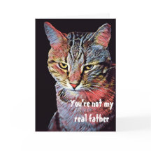 Cartão de Gato Judgmental de Dia de os pais Engraç