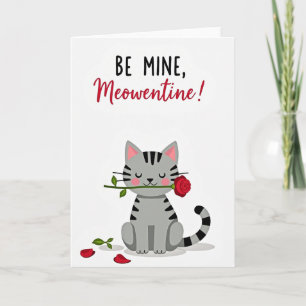 Cartão de gato Meowentine seja meu