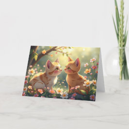 Cartão de gato para Namorados românticos