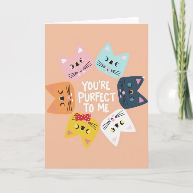 Cartão de Gato Purrfeito (Frente)