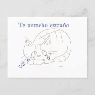 cartão de gato rasgado