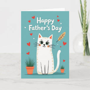 Cartão de Gatos do Dia dos Pais com Carinho
