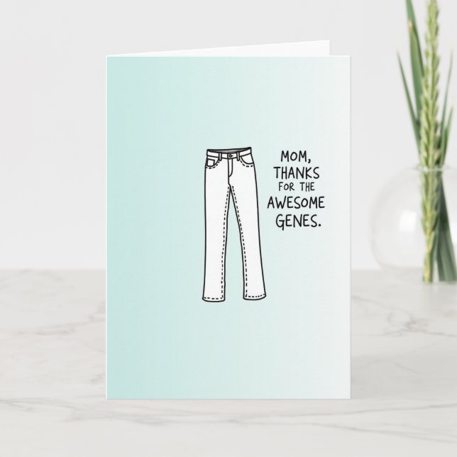 Cartão de Genes de Mãe Jeans Gradiente (Frente)