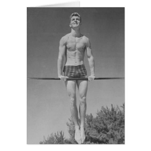 Cartão de ginasta Vintage (Frente)