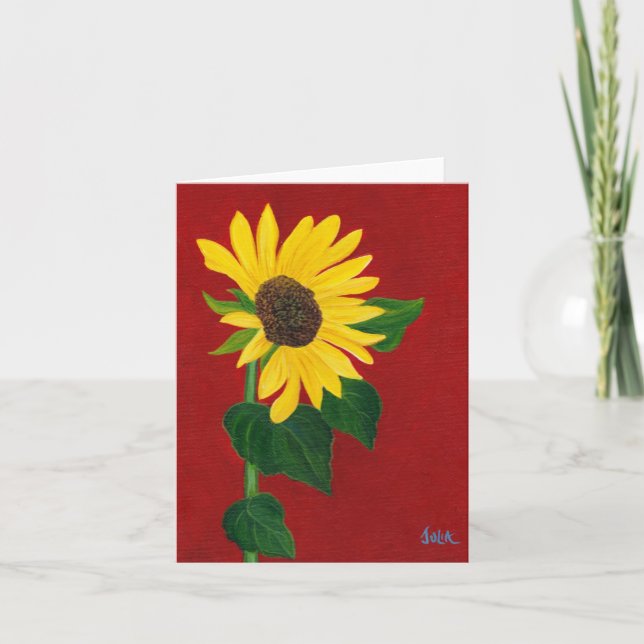 Cartão de girassol (Frente)