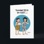 Cartão de giro de 52 aniversários<br><div class="desc">52nd cartão de cartões de aniversários engraçado para a fêmea das pessoas de 52 anos</div>
