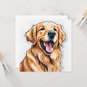 Cartão de Golden Retriever
