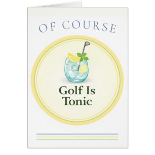 Cartão de Golfe Cocktail Country Club 'Golf Is Ton