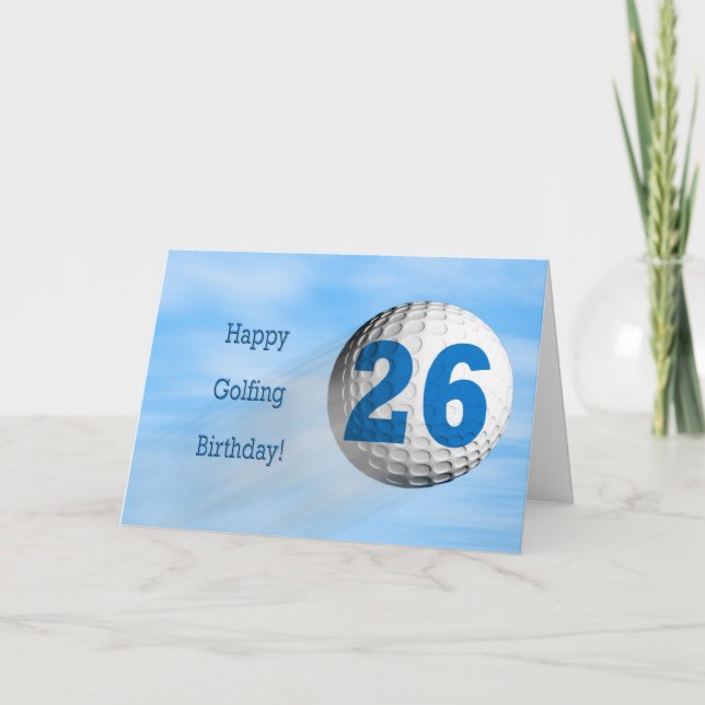 Cartão de golfe de 26.o aniversário (Frente)