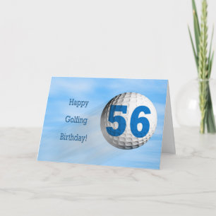 Cartão de golfe de 56.o aniversário