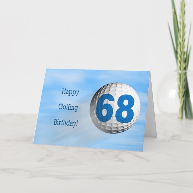 Cartão de golfe de 68 anos (Frente)