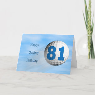 Cartão de golfe de aniversário de 81ruas