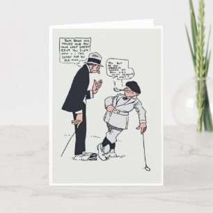 Cartão de Golfe de Cartoon Briggs 1916