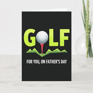 Cartão de Golfe do Dia dos Pais Vibrante