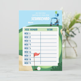 Cartão de Golfe Par-Tee Golf Boy Birthday