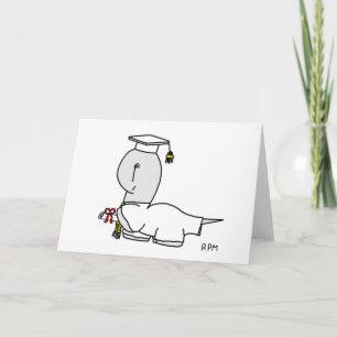 Cartão de graduação com margarida de "Não Bastante