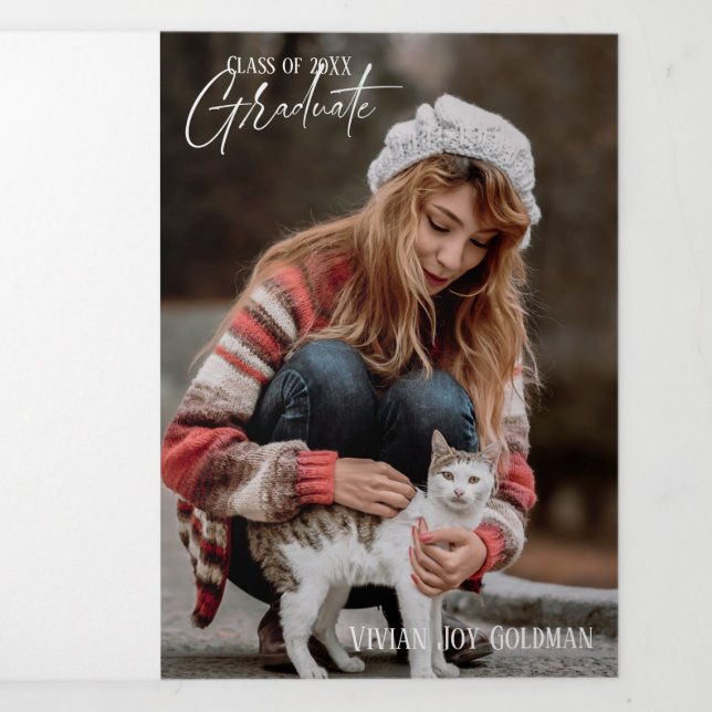 Cartão de Graduação de 5 Fotografias Triplicadas (Cobrir)