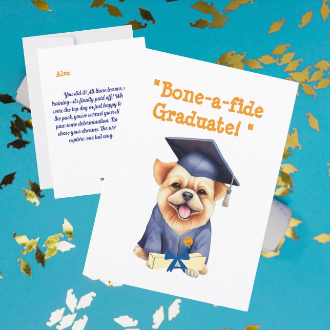 Cartão de Graduação de Cão Engraçado Engraçado (Criador carregado)