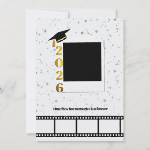 Cartão de graduação de rolo de filme polaroid pers