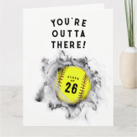 Cartão de Graduação de Softball