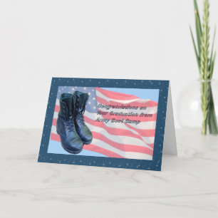 Cartão de Graduação do Campo de Boot do Exército