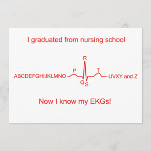 Cartão de Graduação EKG Escolar de Enfermagem