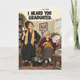 Cartão de Graduação Engraçado | Avó Humor Knitty G