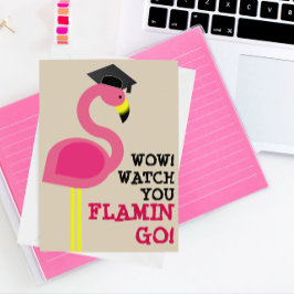 Cartão de Graduação Flamingo Formando