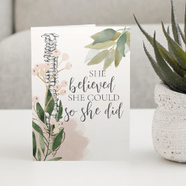 Cartão De Graduação Floral Da Coluna, Cartão De Gr