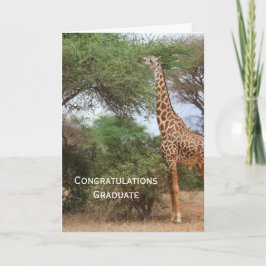 Cartão de Graduação Giraffe