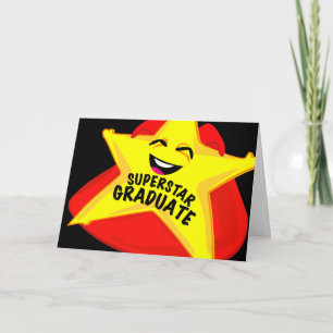 cartão de graduação humorística do formando super-