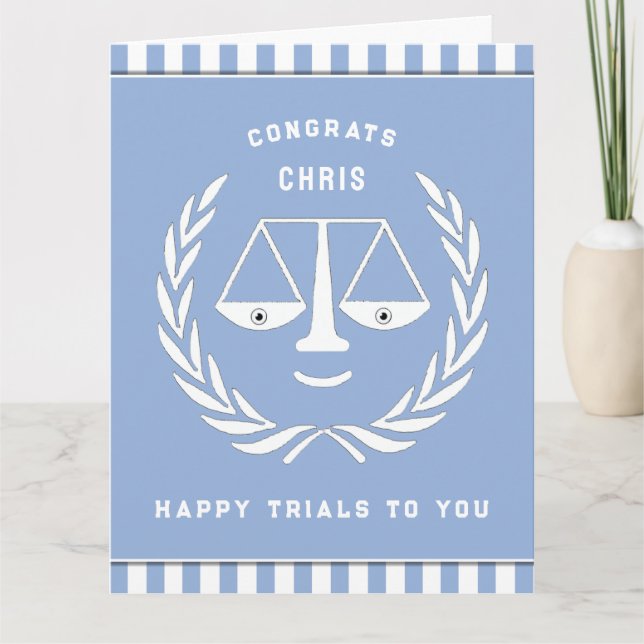 Cartão de Graduação para Faculdade de Direito (Frente)