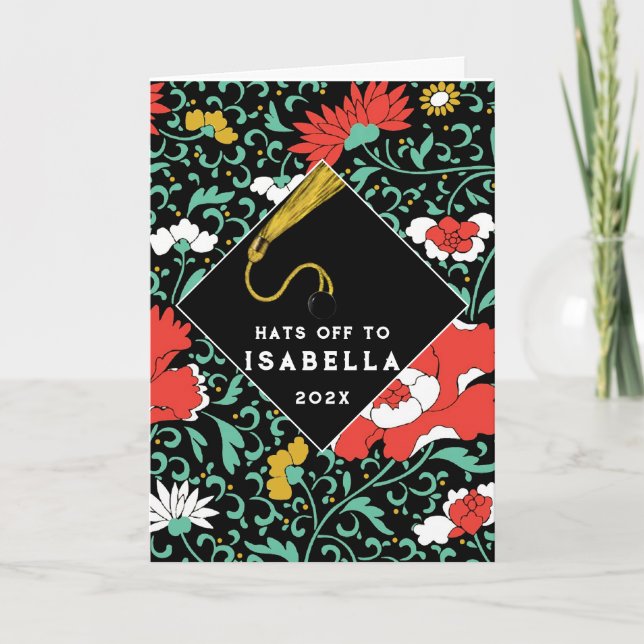 Cartão de Graduação para Garotas Adolescentes (Frente)