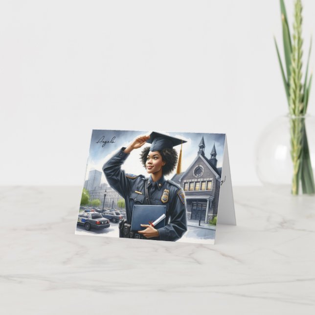 Cartão de Graduação Personalizado da Academia de P (Frente)