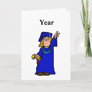 Cartão de Graduação - Personalizar Ano de Carto